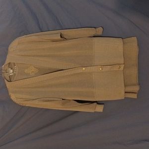 Women's Amy Jess 3pc gold skirt shirt and sweater set Size S